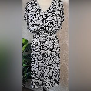 Iman Black, White, and Grey Animal Print Dress Size 1X